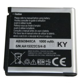 Original Mπαταρία Samsung AB563840CA Li-Ion, 3.7V, 1000mAh